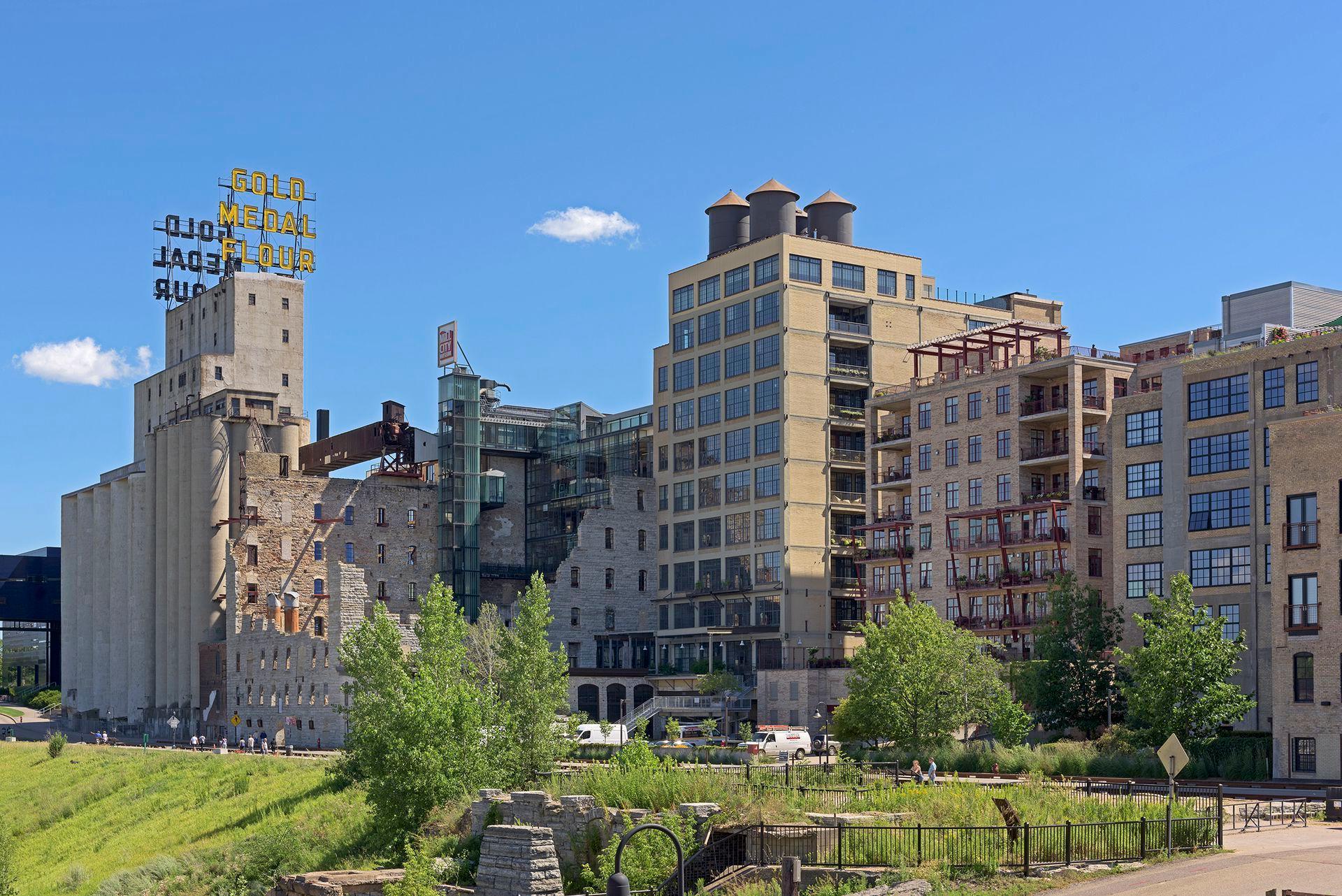 Mill ruins and the Washburn A Mill
