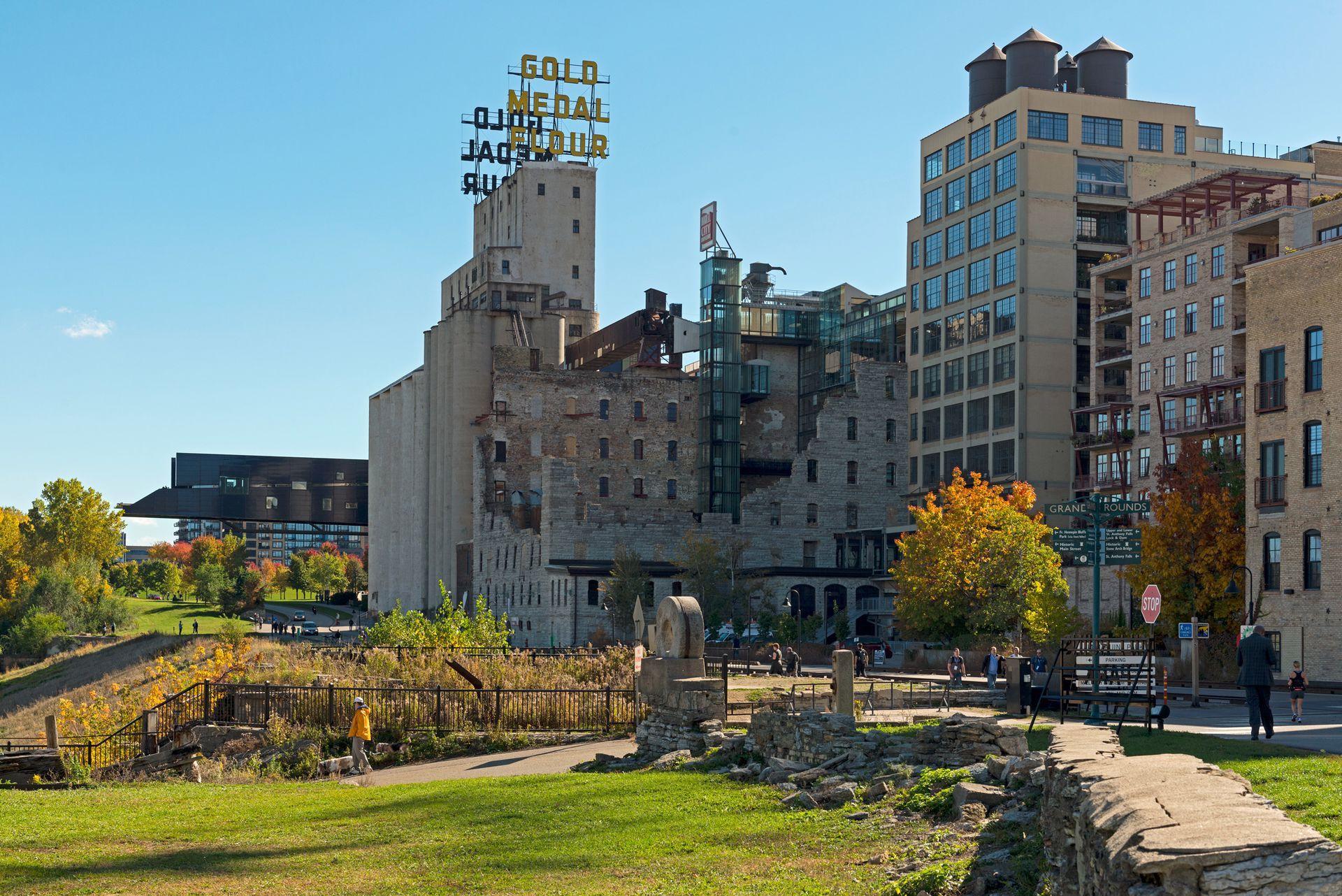 The Gold Medal elevators from the bridge