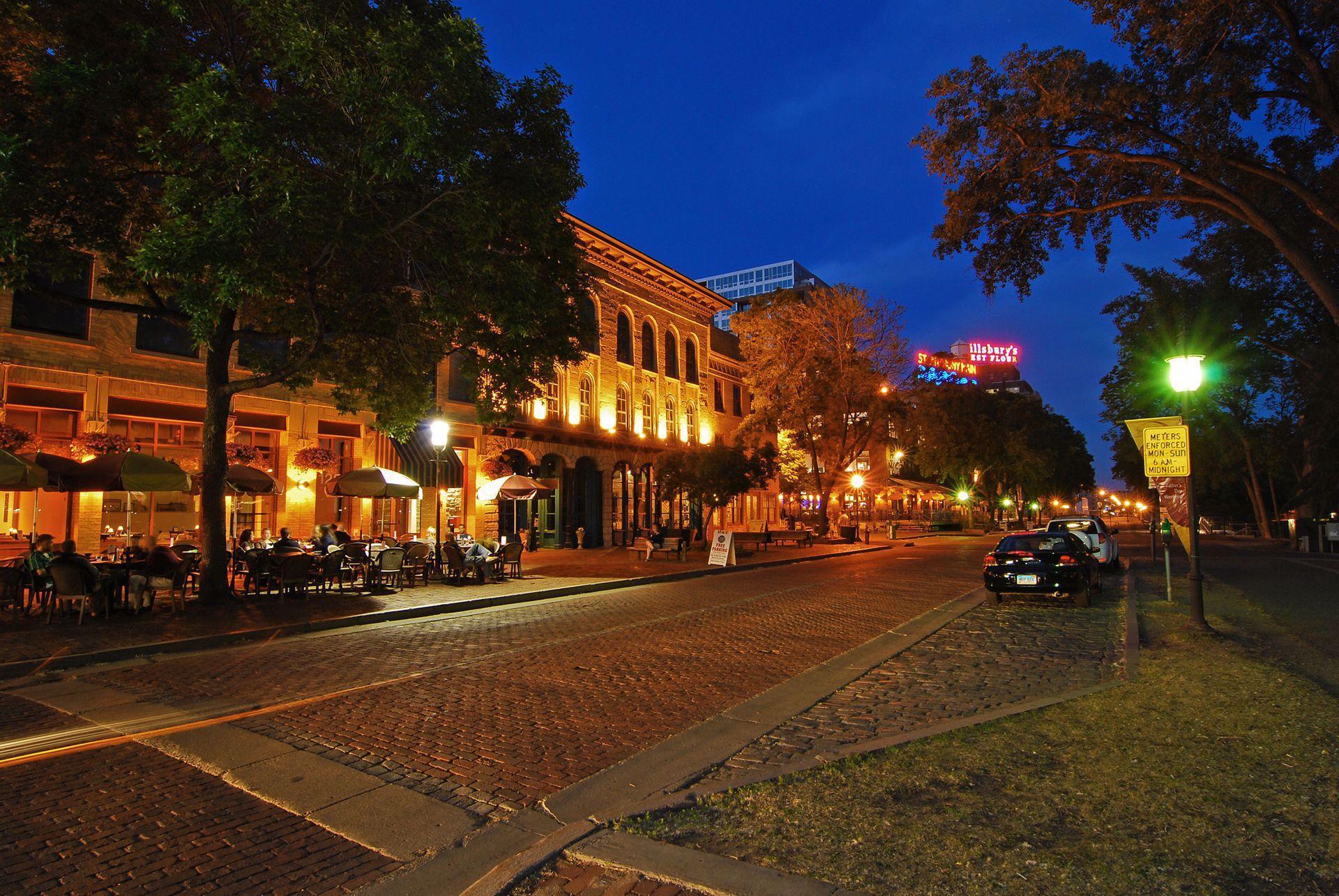 St. Anthony Main at night