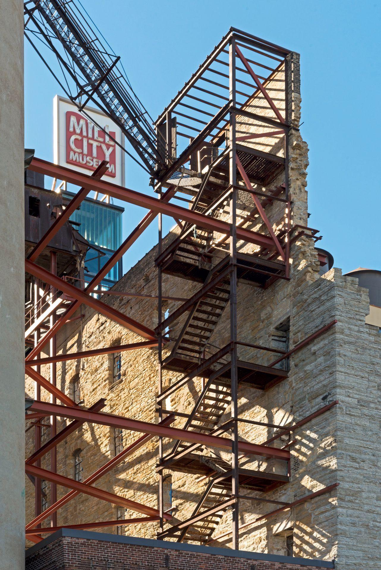 Mill ruins along the riverfront