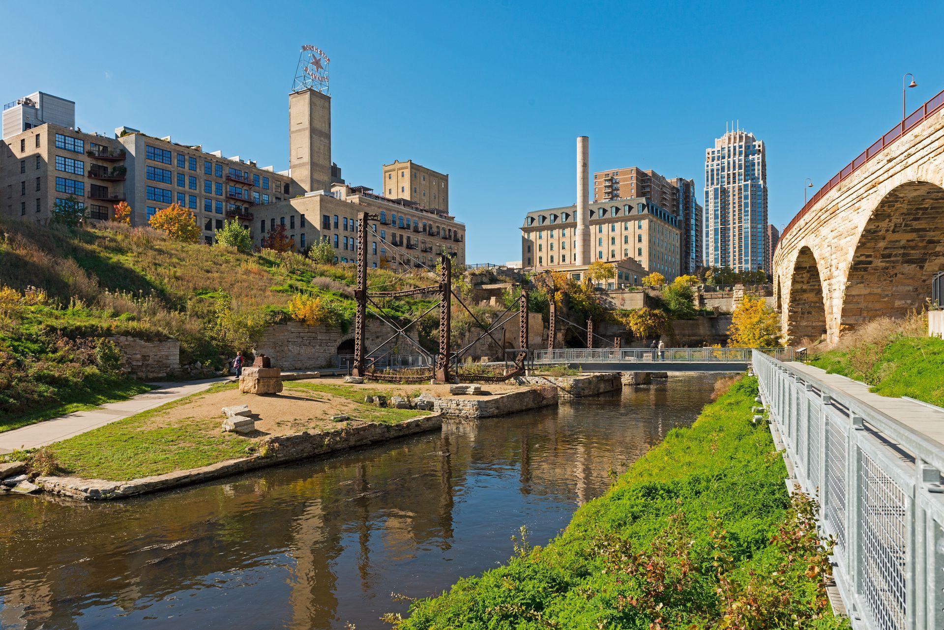 The canal at Mill Ruins Park