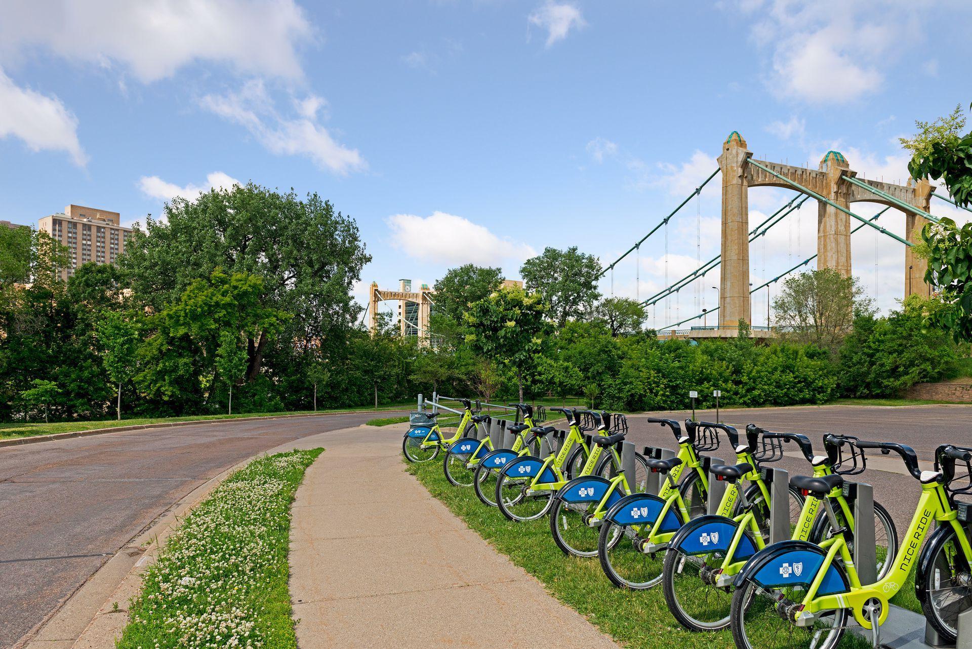 Riverfront trails and bike share