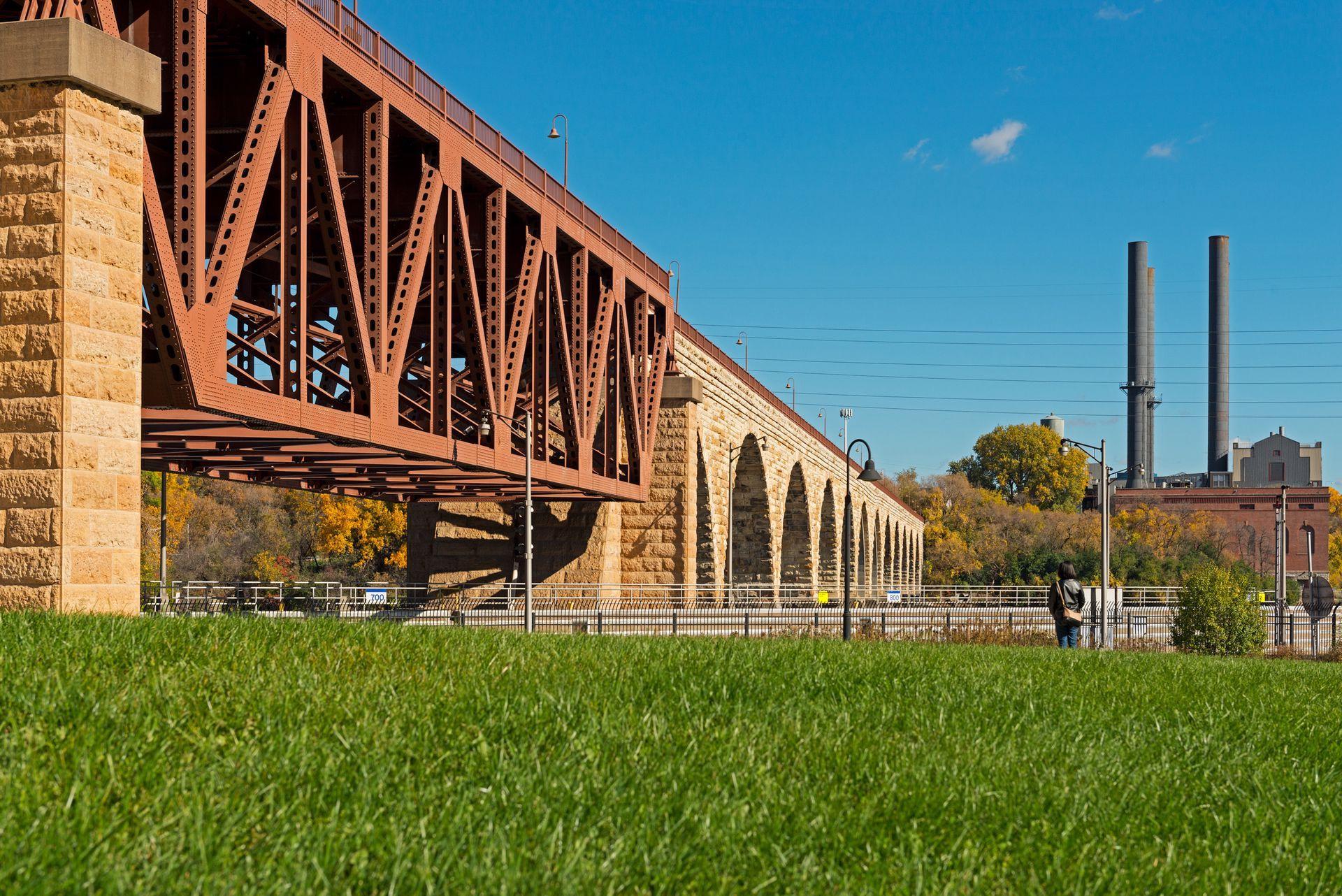 Railroad trestle at the riverfront