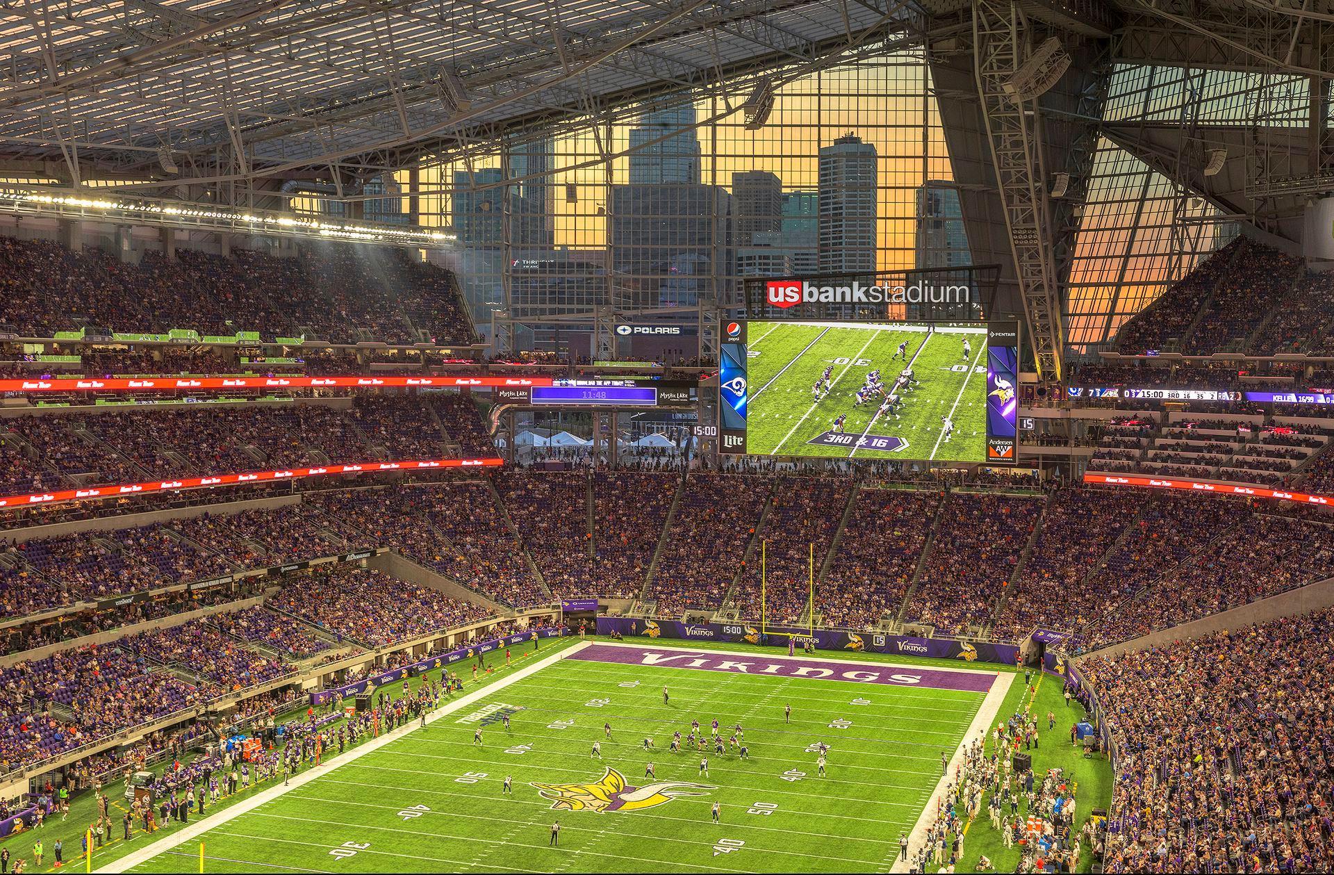 U.S. Bank Stadium on an event night