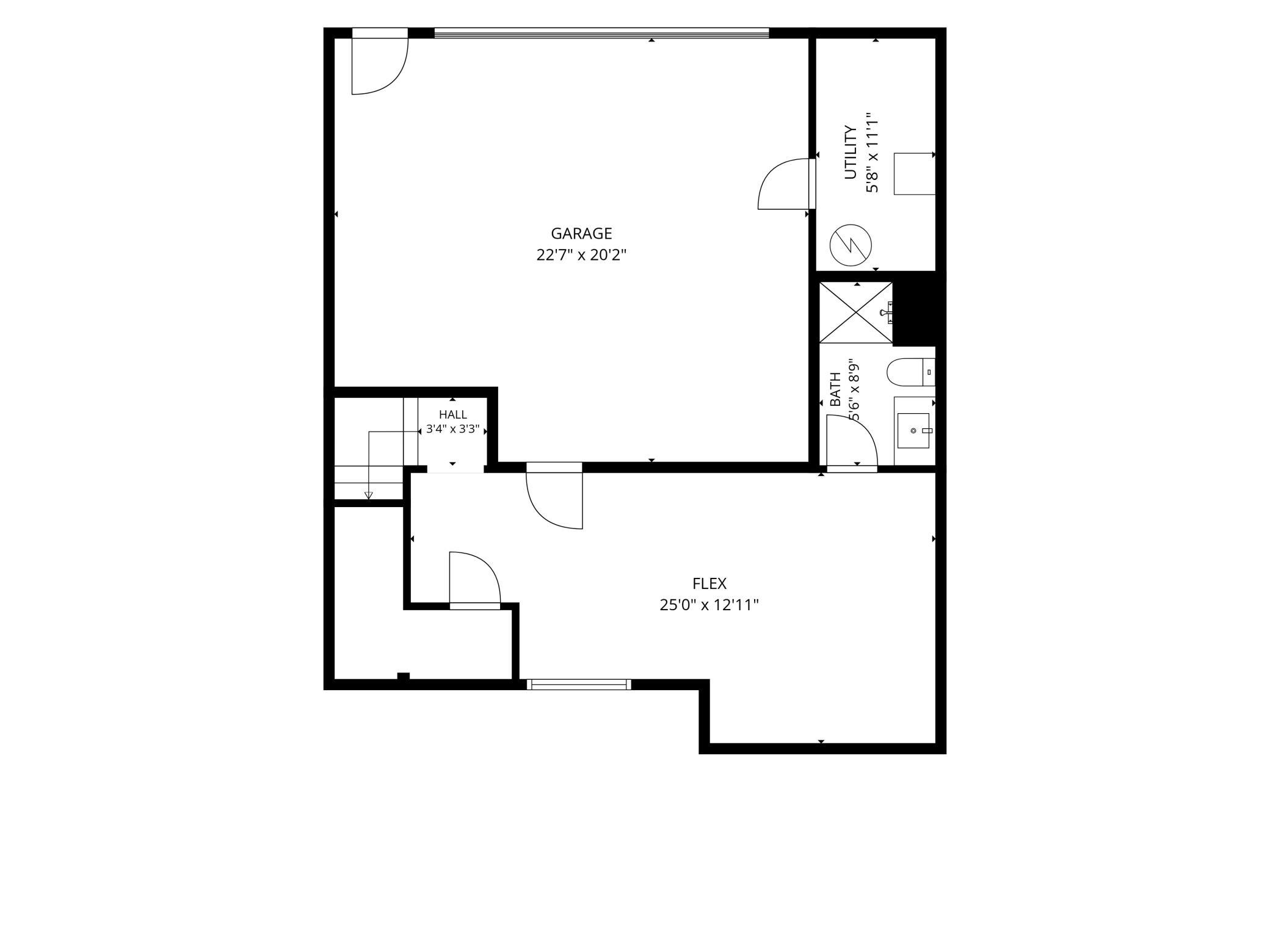 Lower level floor plan