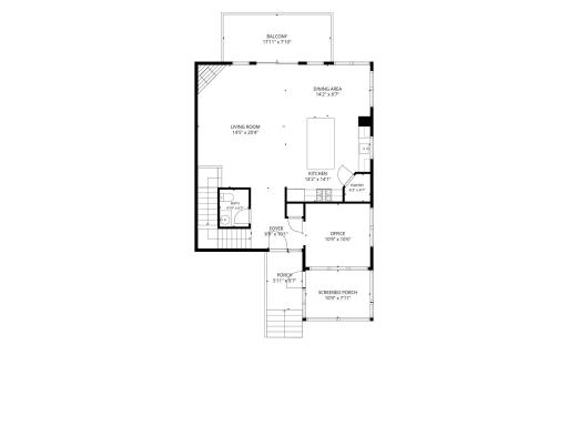 Main level floor plan