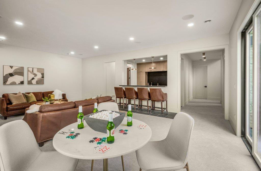 Family room entertaining