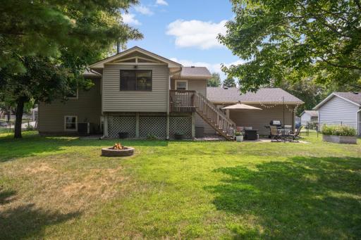 A view of the back of the home