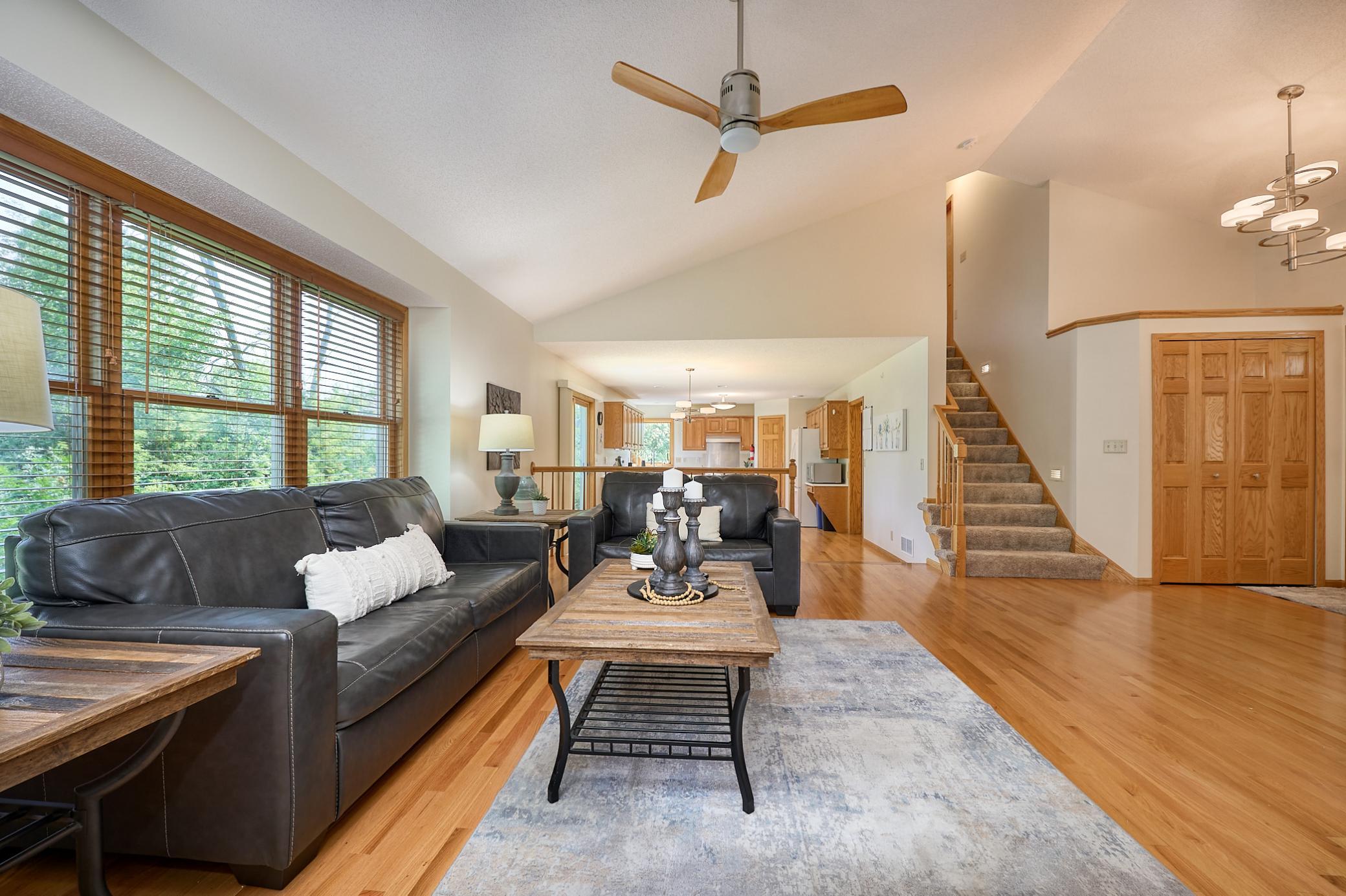 Vaulted ceilings, large windows, and open floor plan - ideal for daily life and entertaining