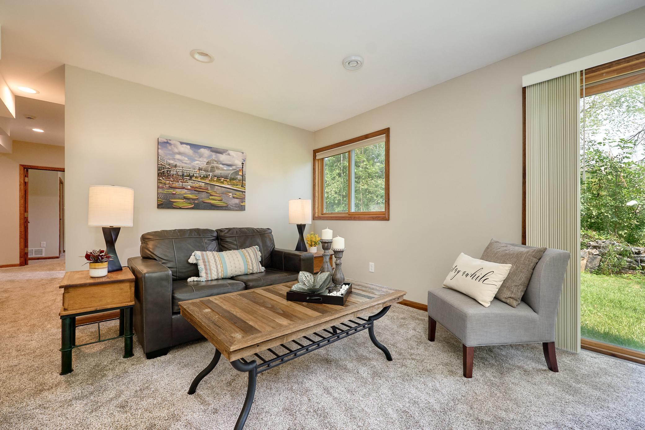 Inviting Lower-Level Family Room
