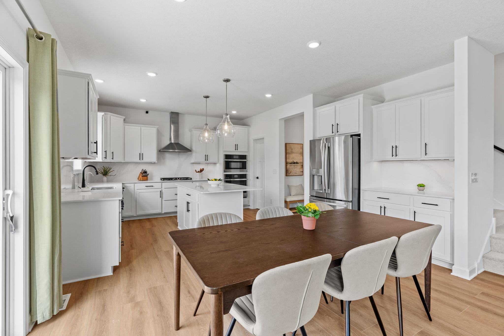 Opens to informal dining