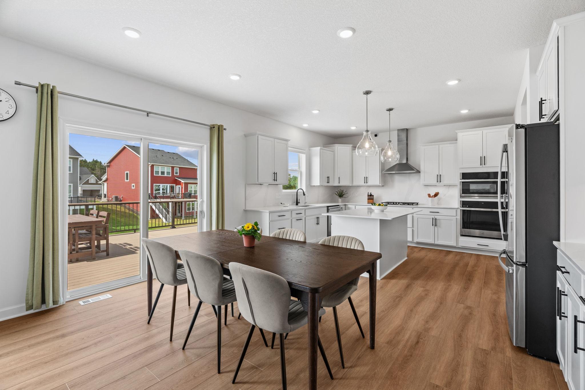 Opens to informal dining