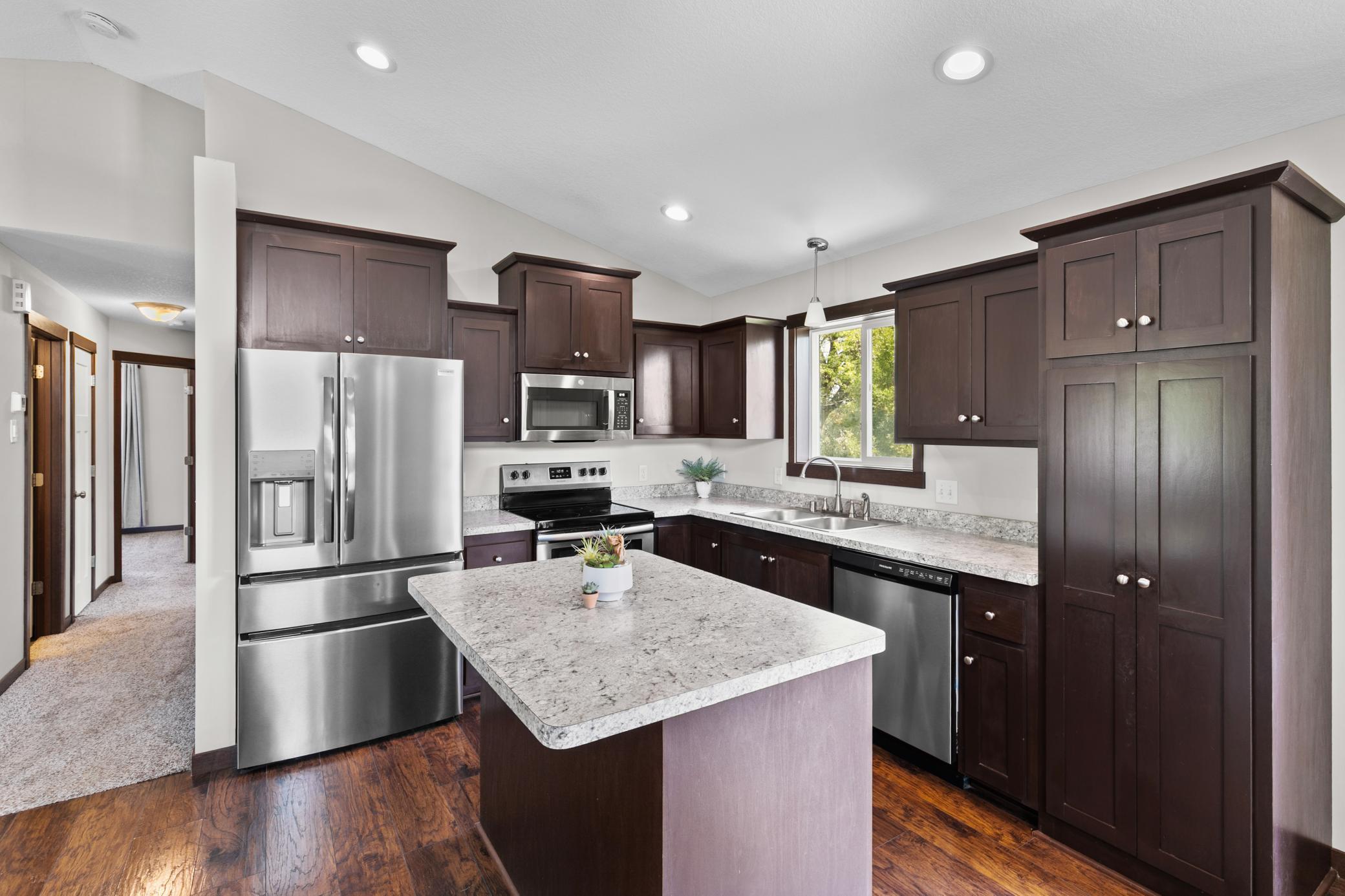 New refrigerator and microwave