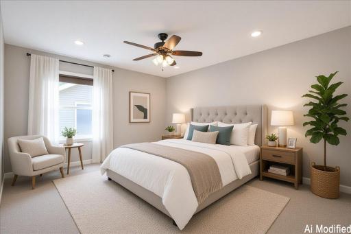 AI Staged Bedroom.