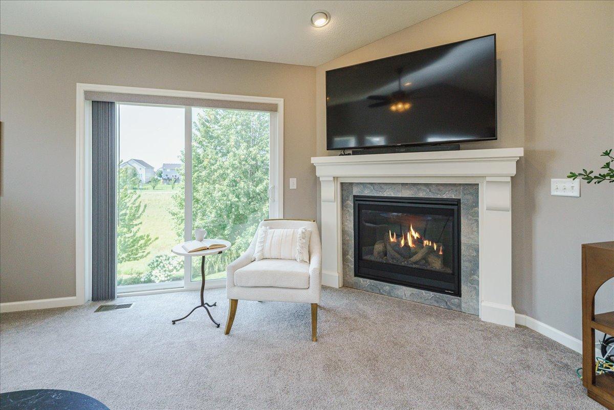 Fireplace.