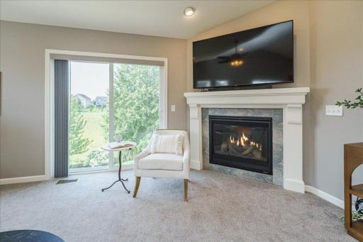 Fireplace.