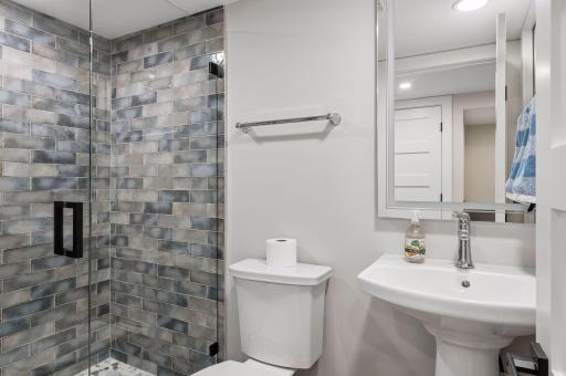 Lower level 3/4 bath