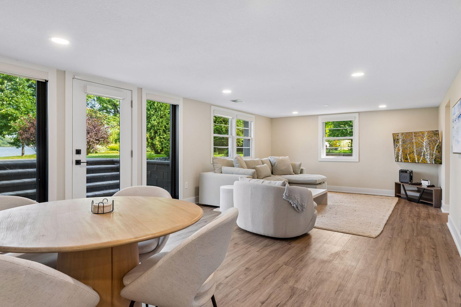 Lower level family room + walk out