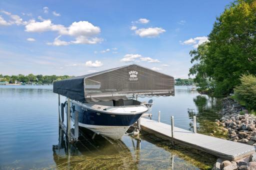 New dock and boat lift