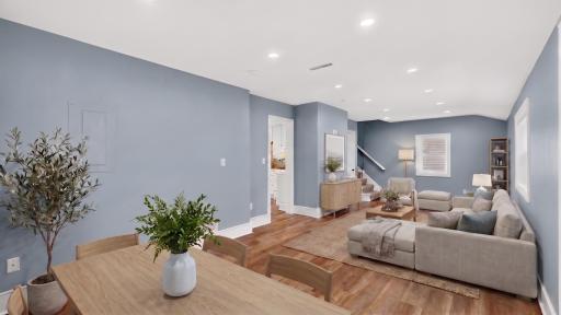 Living and Dining Virtually Staged
