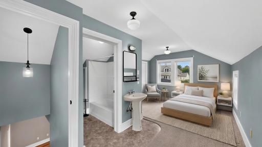 Primary Suite Virtually Staged