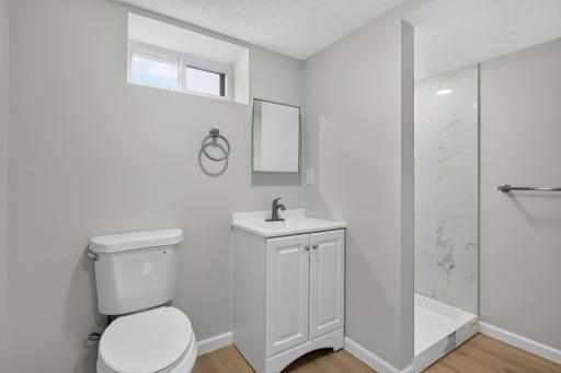 New lower level 3/4 bathroom