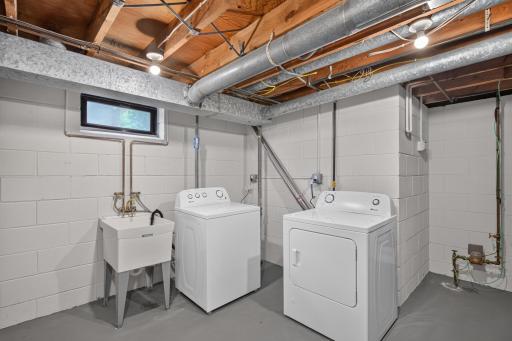 Lower level laundry room