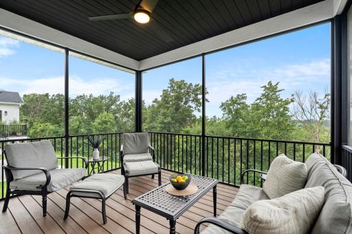 Enjoy peaceful tree lined views from the highest point in Scott County, perfect for relaxing or entertaining outdoors.