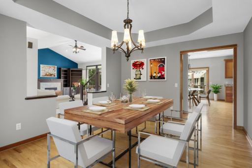 Virtually Staged Generous Sized Formal Dining Room. If You Don't Need A Formal dining Area This Room Could Be A home Office Or Children's Play Room