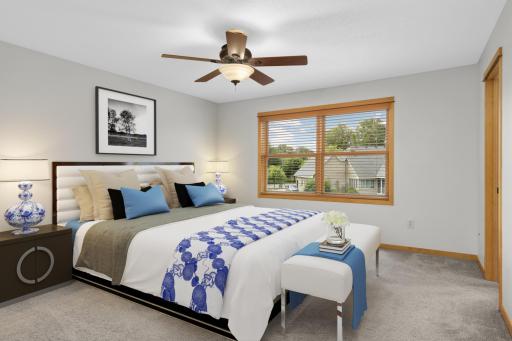 Virtually Staged Spacious Upper Level Primary Suite
