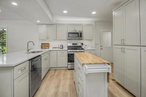 New cabinets and appliances