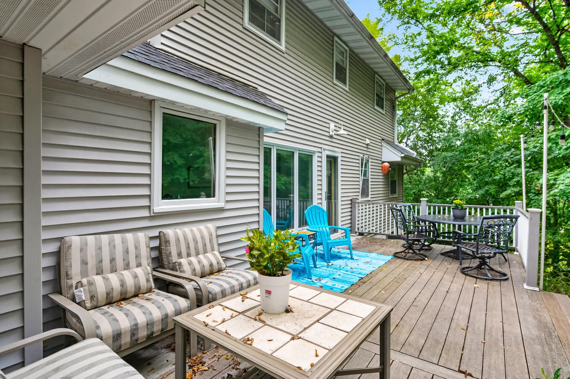 Spacious deck