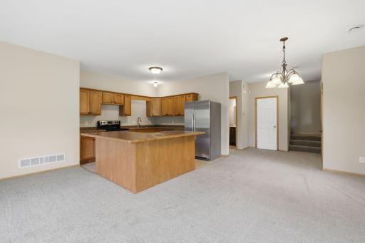 Spacious Kitchen Anchored by Large Center Island