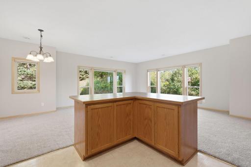 Spacious Kitchen Anchored by Large Center Island