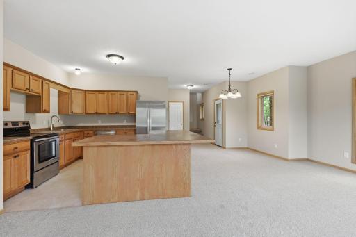 Spacious Kitchen Anchored by Large Center Island