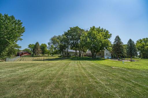Here you can see the large fenced yard around the perimeter of the home.