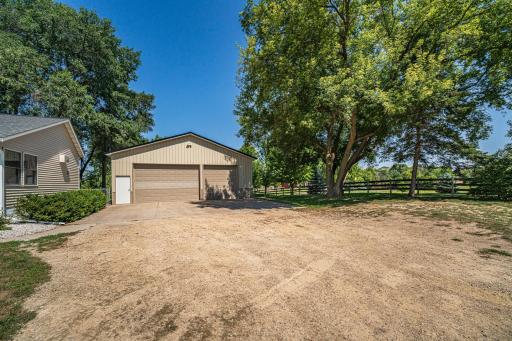 This 36' x 64' pole shed has a walk-in service door. The building is neat and clean, and could be finished off, insulated and heated.