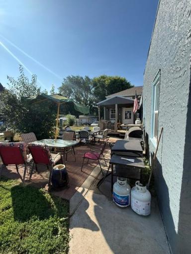 backyard patio area