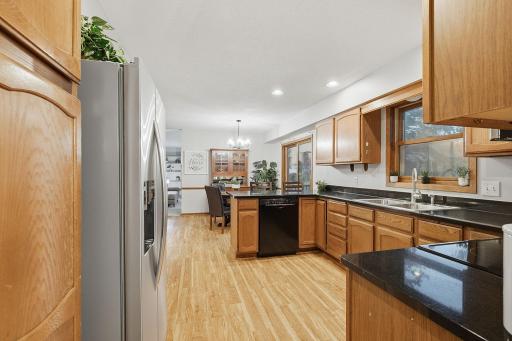 Large Open Kitchen with Granite Countertops