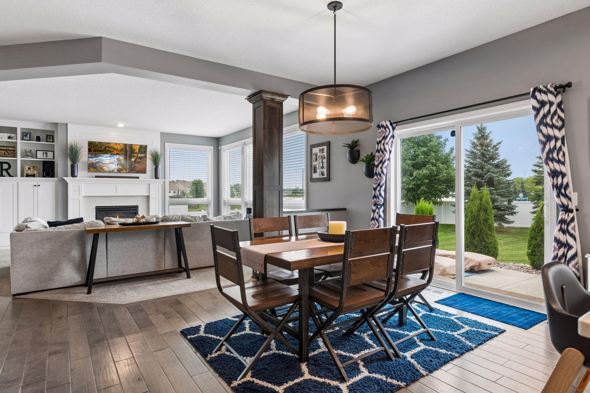 Dining area is the heart of the home.