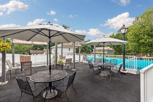 Enjoy happy hour on the shared rooftop patio!