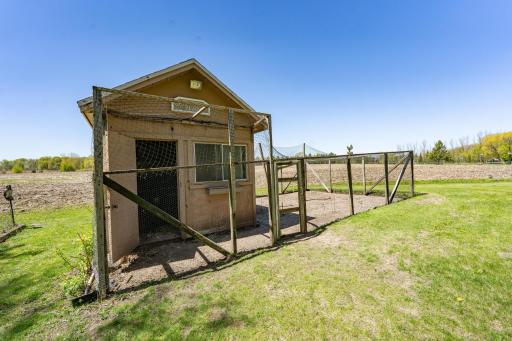 You're in the country why wouldn't you have your very own chicken coop? You will be able to collect fresh eggs daily, another wonderful thing that you can't do in the city