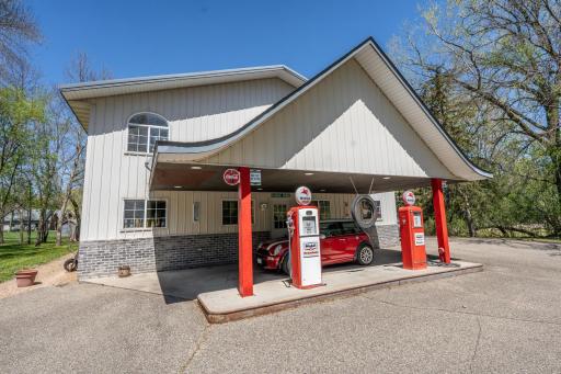 This is the front entrance of the garage Mahal that is 40 feet by 80 feet. Cellar intends to leave both of the gas pumps along with some other really interesting things inside of the shed