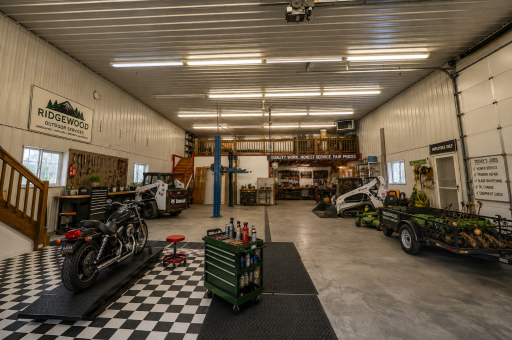 This is perfect for a home based business. Why continue to pay rent at an external location? When you can own your own shop on your property and run a business out of it, like a landscaping business or automobile repair. Virtually staged.