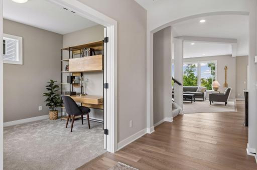 Just off the entry is a beautiful study, with views out the front of the home.