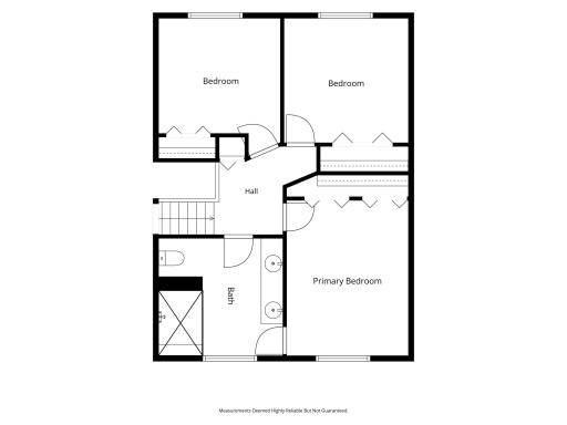 Floorplan - Upper level with 3 bedrooms