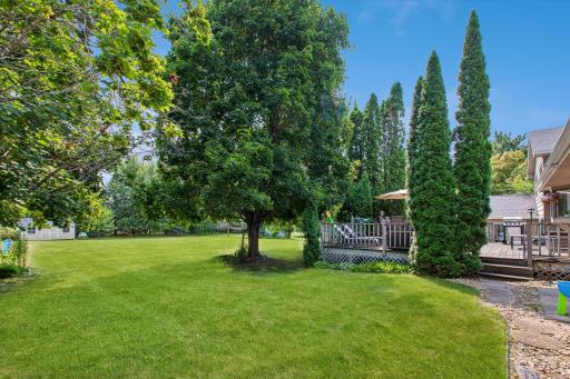 view of the backyard deck.