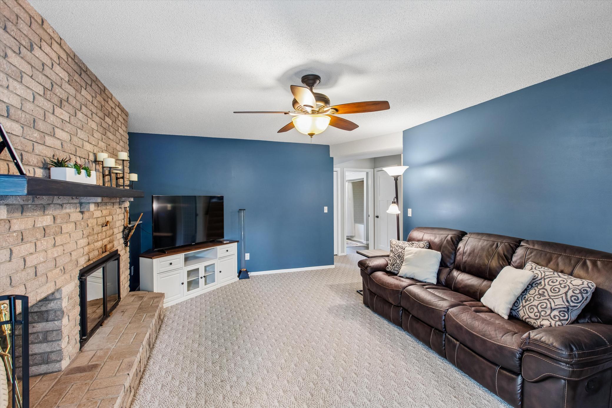 LL family room with view to bathroom and bedroom 4