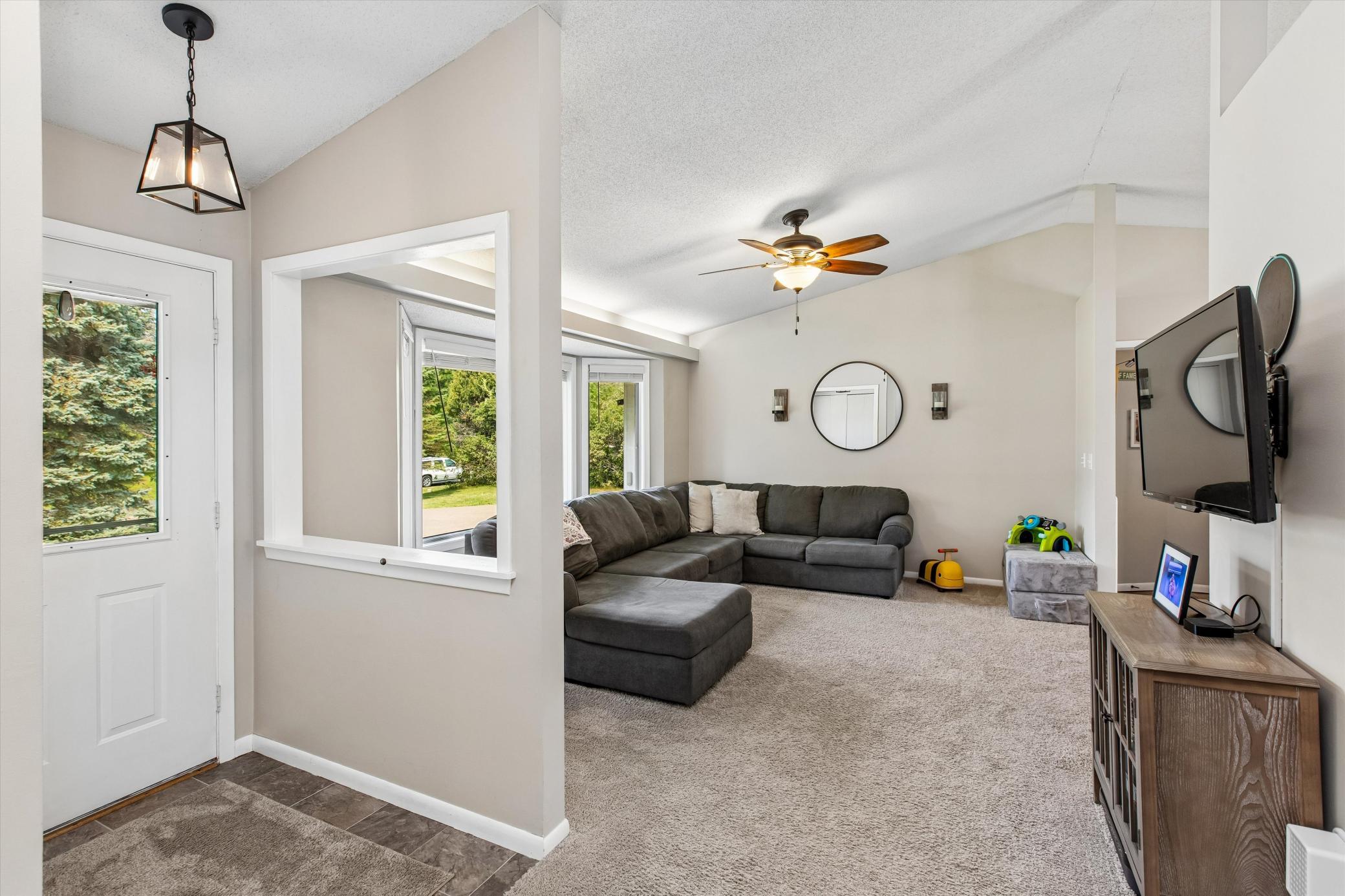 entrance with full closet and open layout