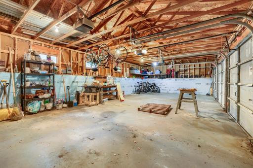 Ample shared garage with designated stalls